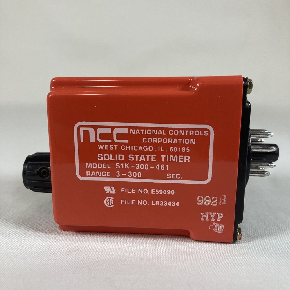 NCC S1k-300-461 Solid State Timer 120 vac Range 3-300 Seconds - New