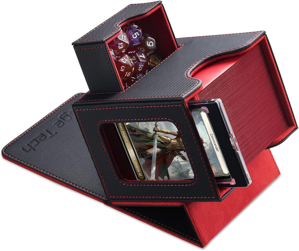Card Deck Box for MTG Commander - Patented Design, Commander Display, Fits 100 D