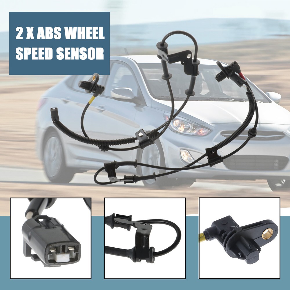 Front Driver and Passenger Side ABS Speed Sensor for Hyundai 2012-2017 Accent