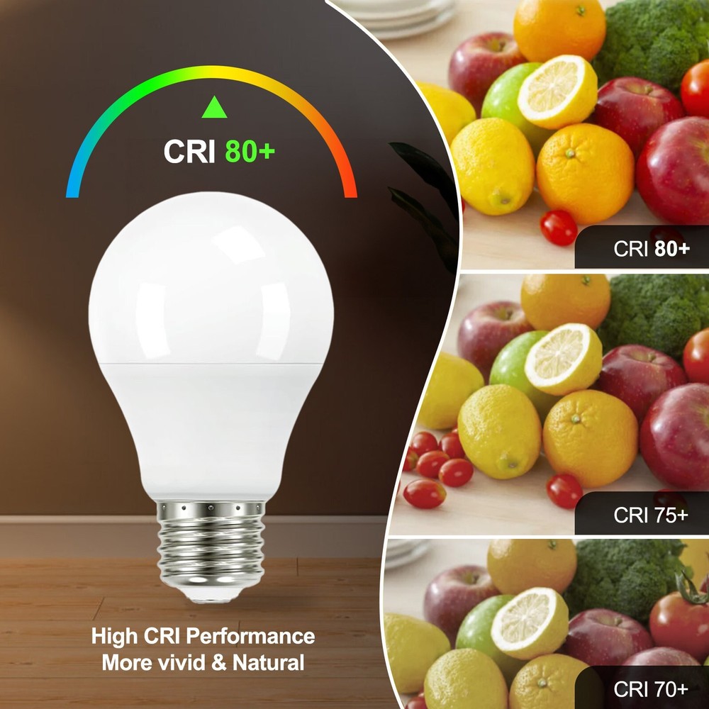 24 Pack A19 LED Light Bulbs 9W Equivalent 60W Replacement Daylight 5000K E26