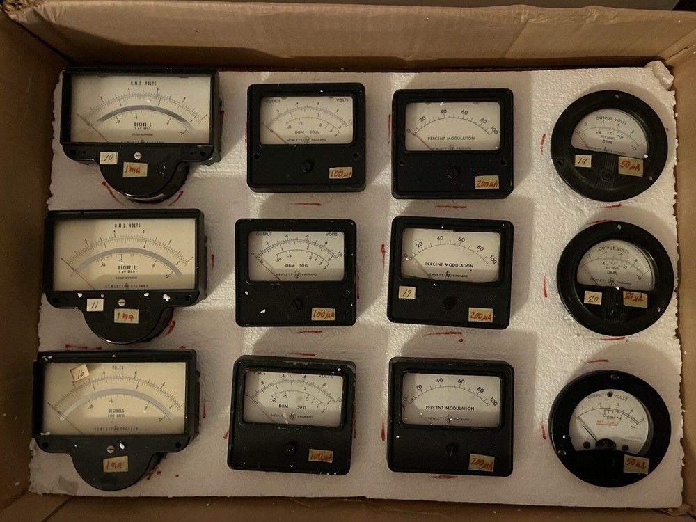 11 Hewlett Packard RMS Volts - Decibels, DBM, Percent Modulation UNTESTED/AS IS