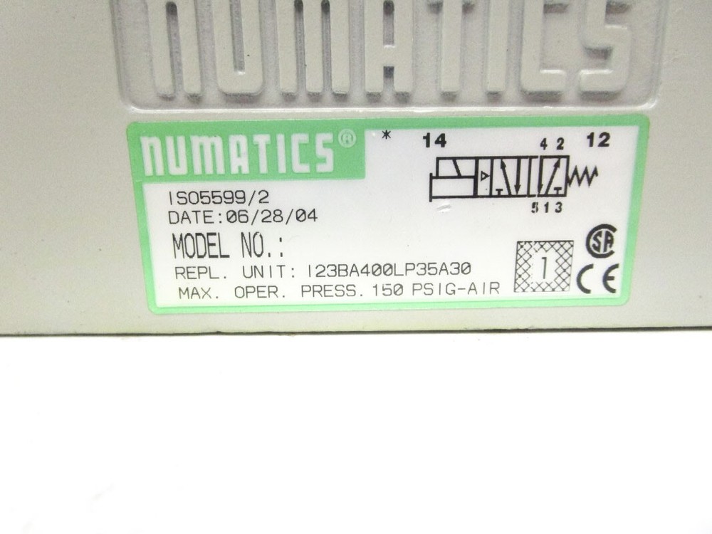 NUMATICS 123BA400LP35A30 150PSI NSNP