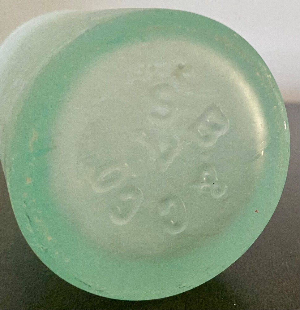 Vintage Aqua S. B. & G. Co. 7 Bottle