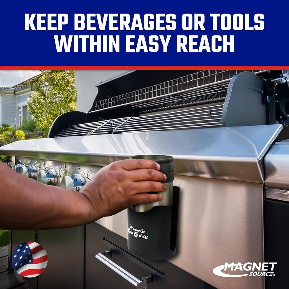 Space-Saving Magnetic Caddy for Drinks & Tools - Perfect for Any Workspace