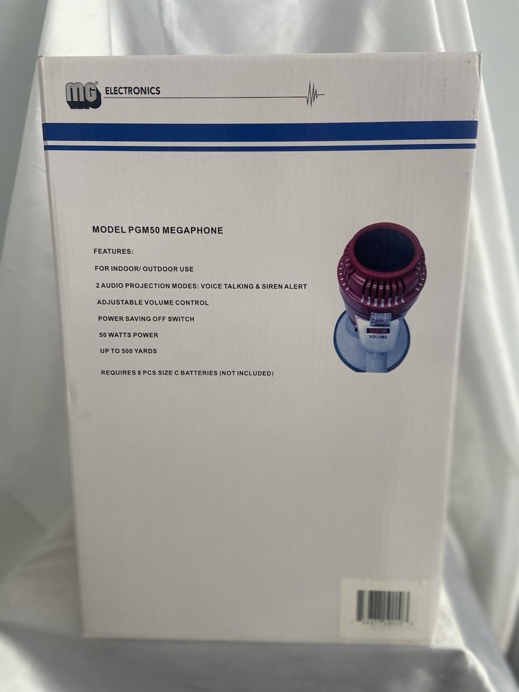 Mg Electronics 50 W Megaphone Model Pgm 50 NIB