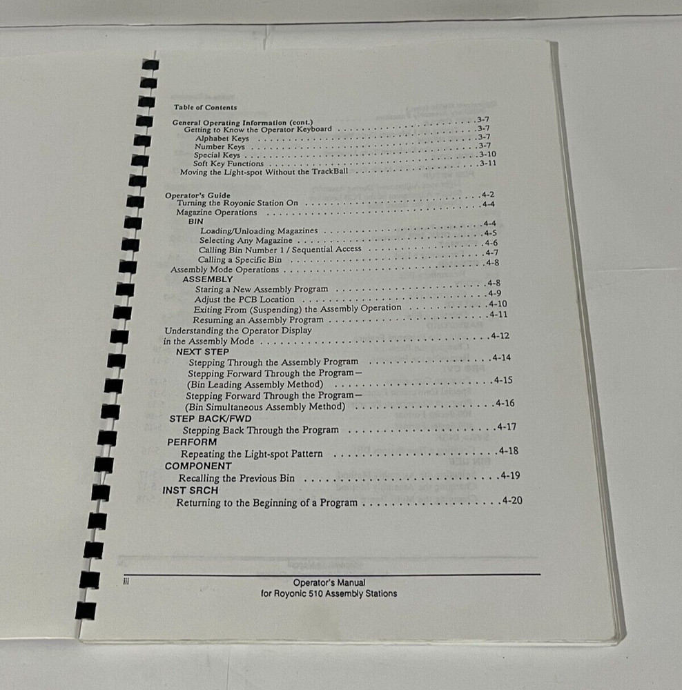 Royonic Assemble Station 510 Operator's Manual