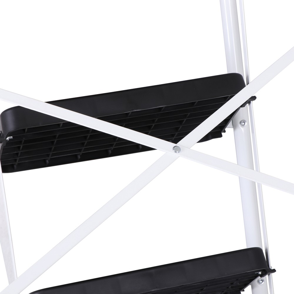 Step Ladder 4 Step Folding Heavy Duty 330 Lbs Load Ladder Folding W/ Work Tray