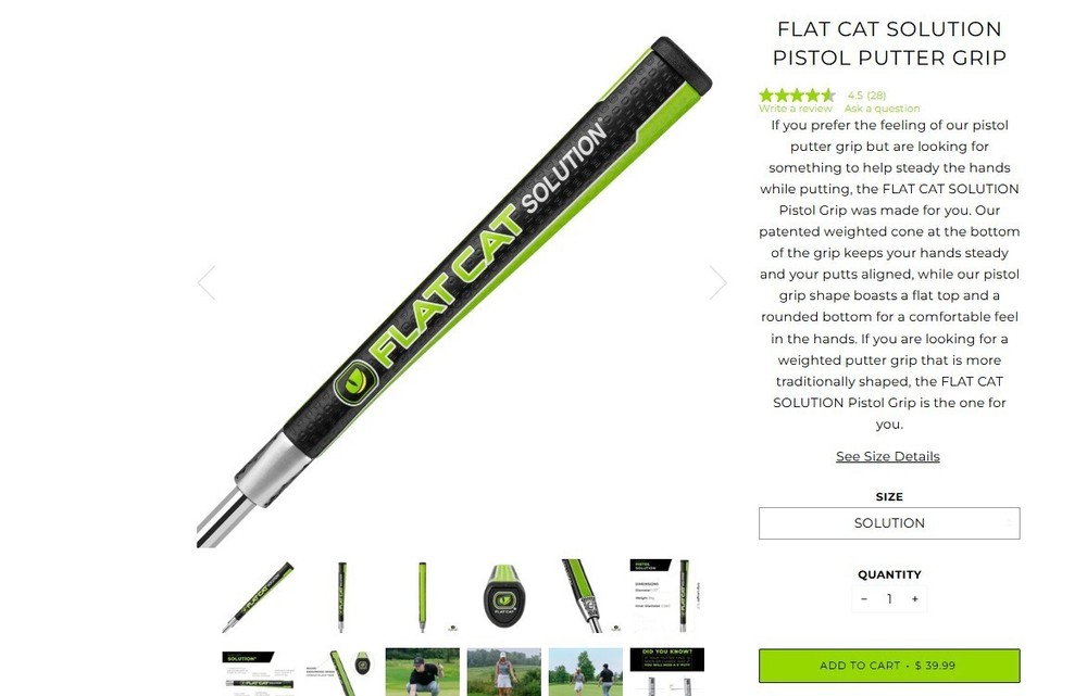 FLAT CAT Solution Putter Grip New!