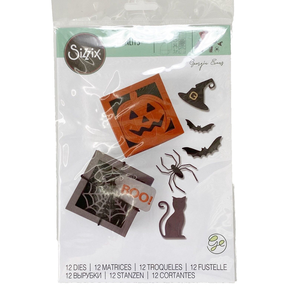 Sizzix Thinlits Spooky Silhouette Box Halloween Cutting Dies 664577 NEW
