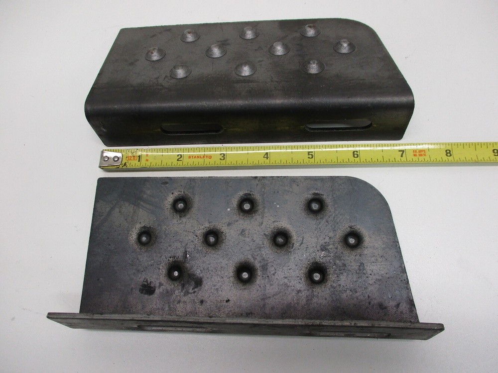 Steel Pontoon Boat Trailer Foot Pad Step Footpad Steps L-R / Weld or Bolt On