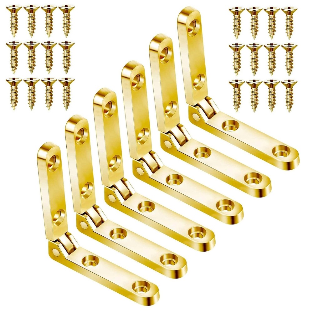 6Pcs more corrosion-resistant Small Hinges With Screws Fit For Face Mount