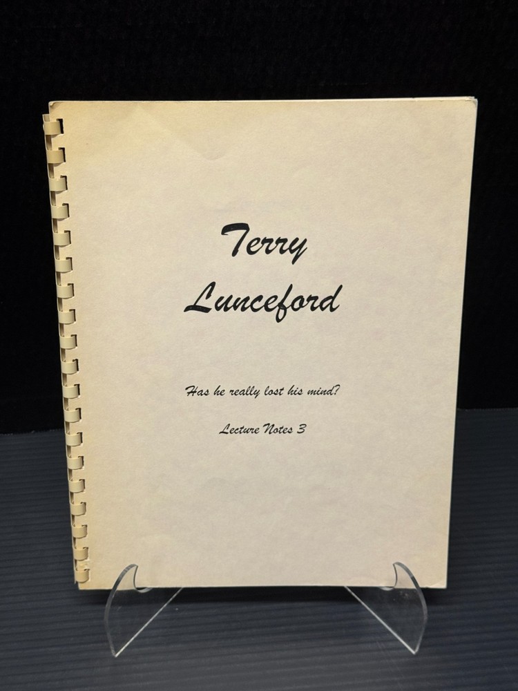 Terry Lunceford Magician Magic Lecture Notes Book