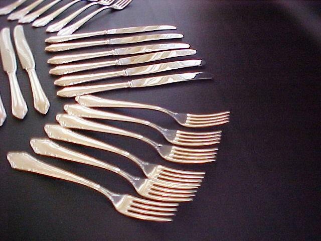 Lecko Silverplate Flatware 24 Pieces ALP Extra Forks Knives