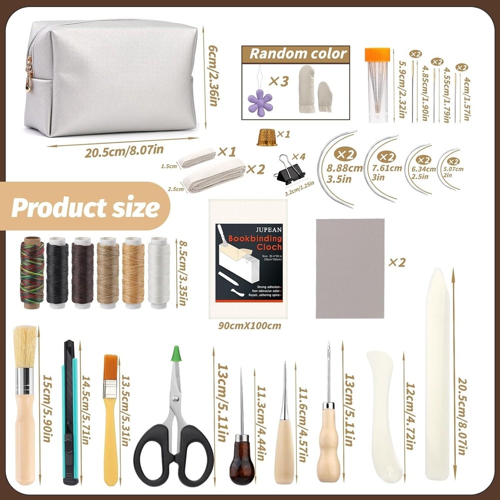 7.9"x11.6" Bookbinding Tools & Supplies Set - Complete Kit for Creative Projects