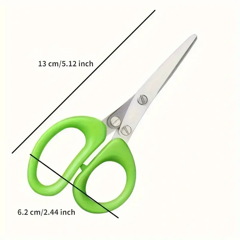 Multi - Layer Kitchen Scissors, Stainless Steel, Efficient Herb/Scallion Cutting