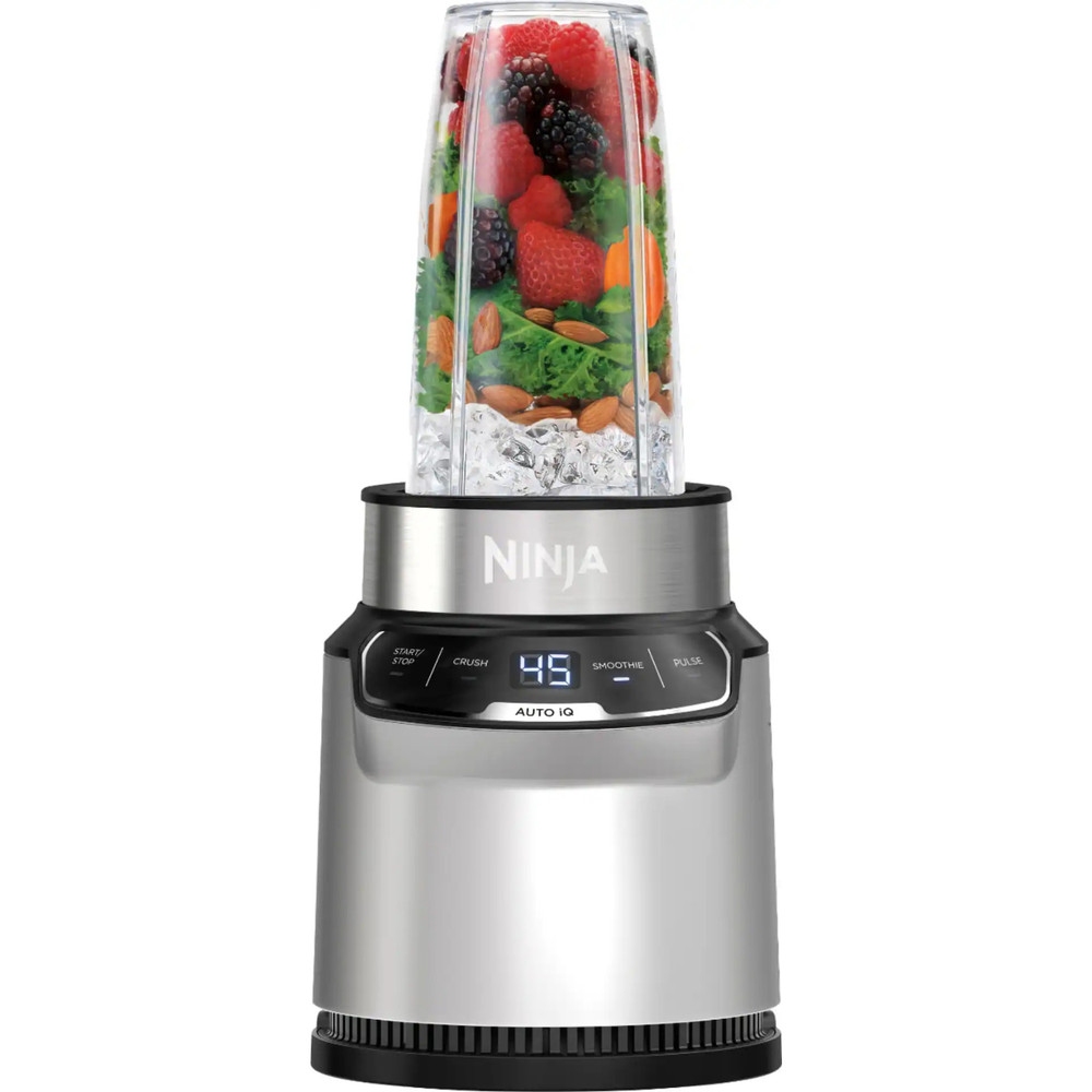 Ninja - Nutri-Blender Pro Personal Blender with Auto-iQ - Cloud Silver