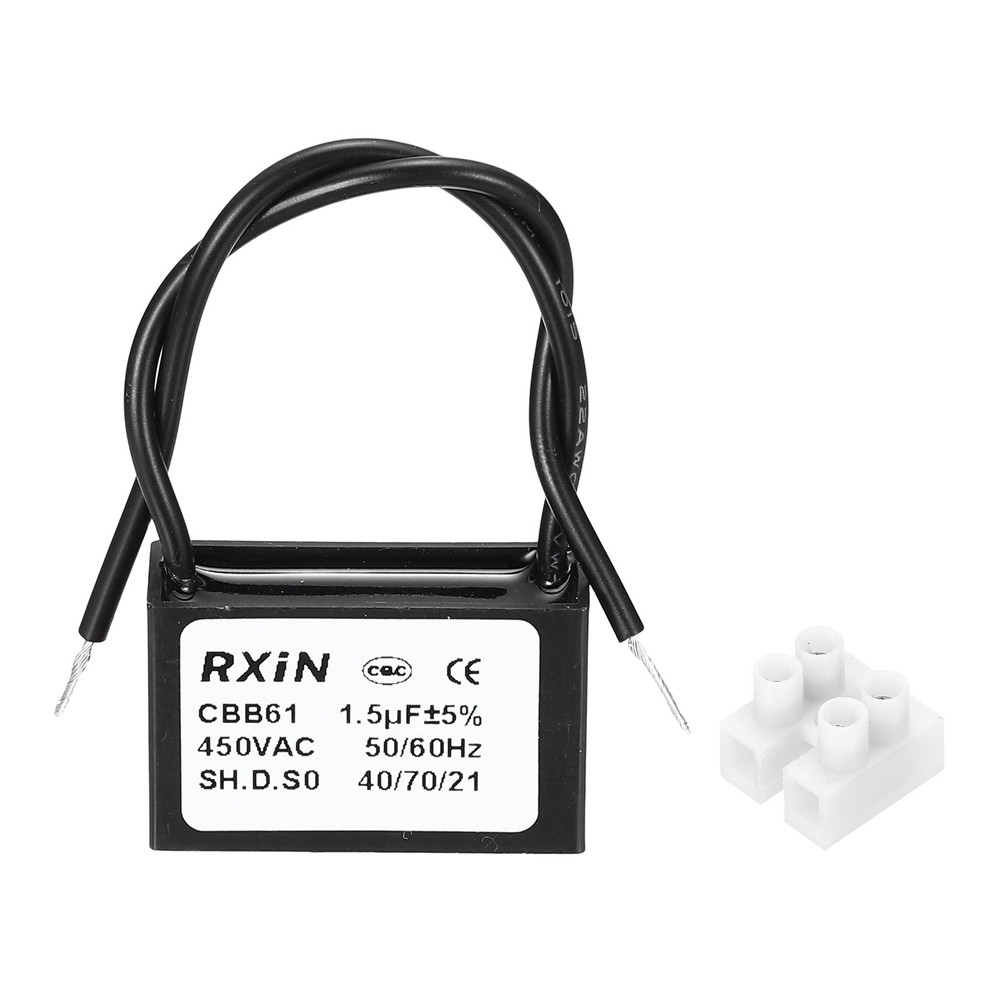 CBB61 Capacitor, 1.5uF 450V Plastic Ceiling Fan Capacitor