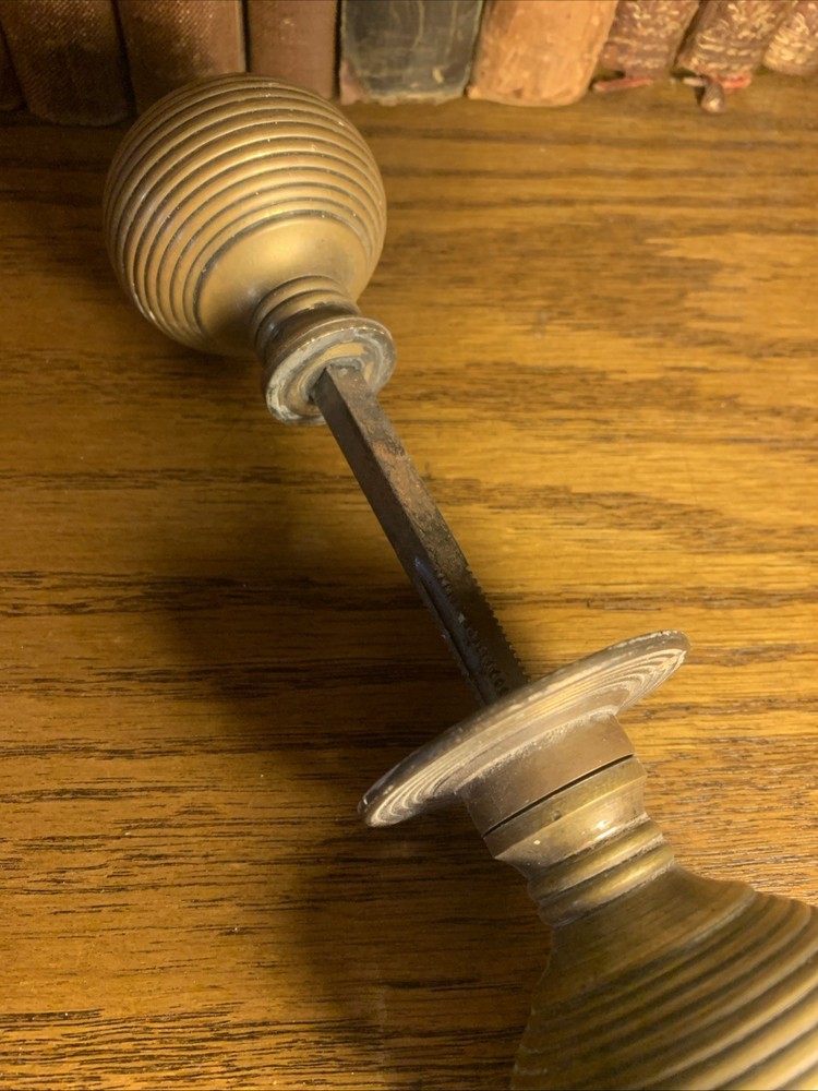 Antique Brass Beehive Door Knob Handle (11)