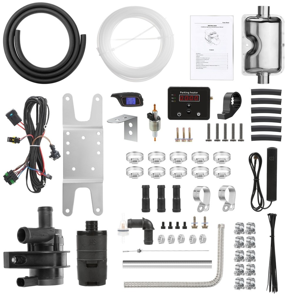 12V 6KW Diesel Water Heater Kits Pump Remote Control For Car Boat Campervans RV