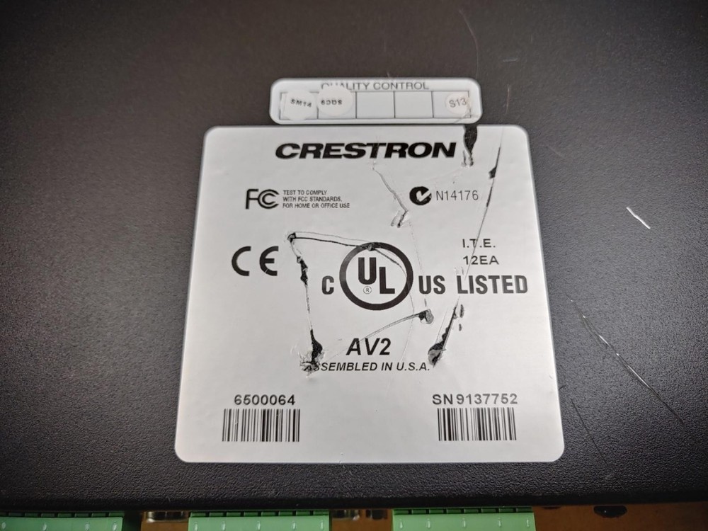 Crestron AV2 Audio Video Control Processor w/ C2ENET-2 & Rack-Ears ✔✔✔