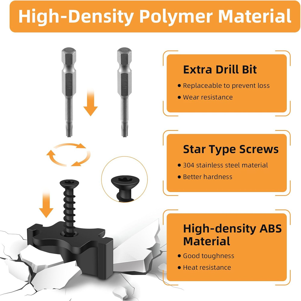 1000 Pack Hidden Deck Fasteners for Composite Decking Board, Composite Decking C
