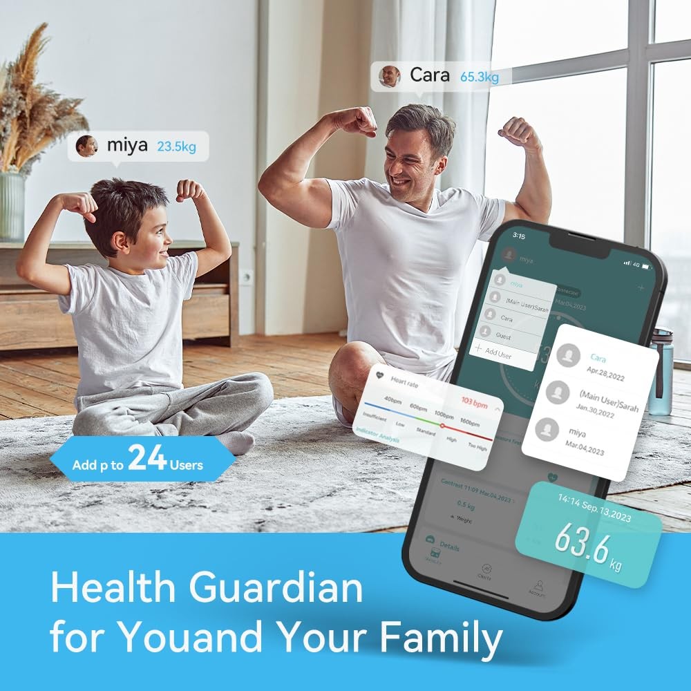 FITDAYS 8Electrode Smart Scale Full Body Composition Analyzer Bluetooth