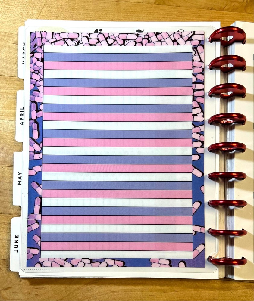 Medication Tracker Dashboard 4 use with Classic Happy Planner~