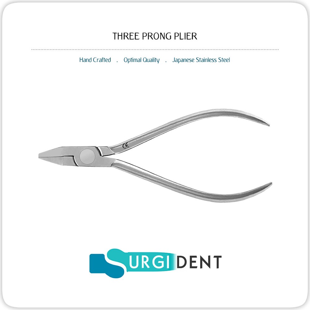 DENTAL ADERER ORTHODONTIC THREE PRONG PLIERS FOR WIRE BENDING NSTRUMENTS *NEW*