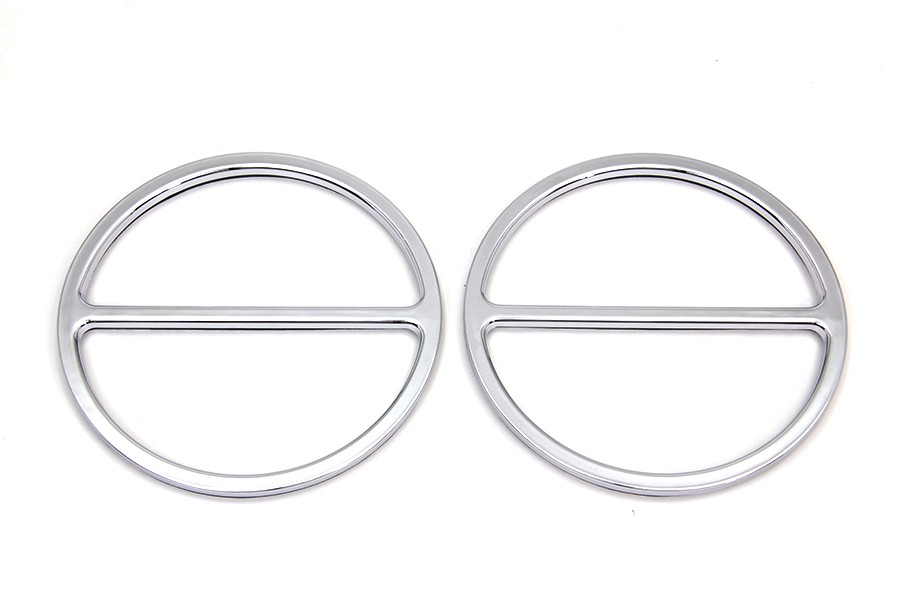Chrome Cross Bar Front Speaker Grill Set for Harley-Davidson