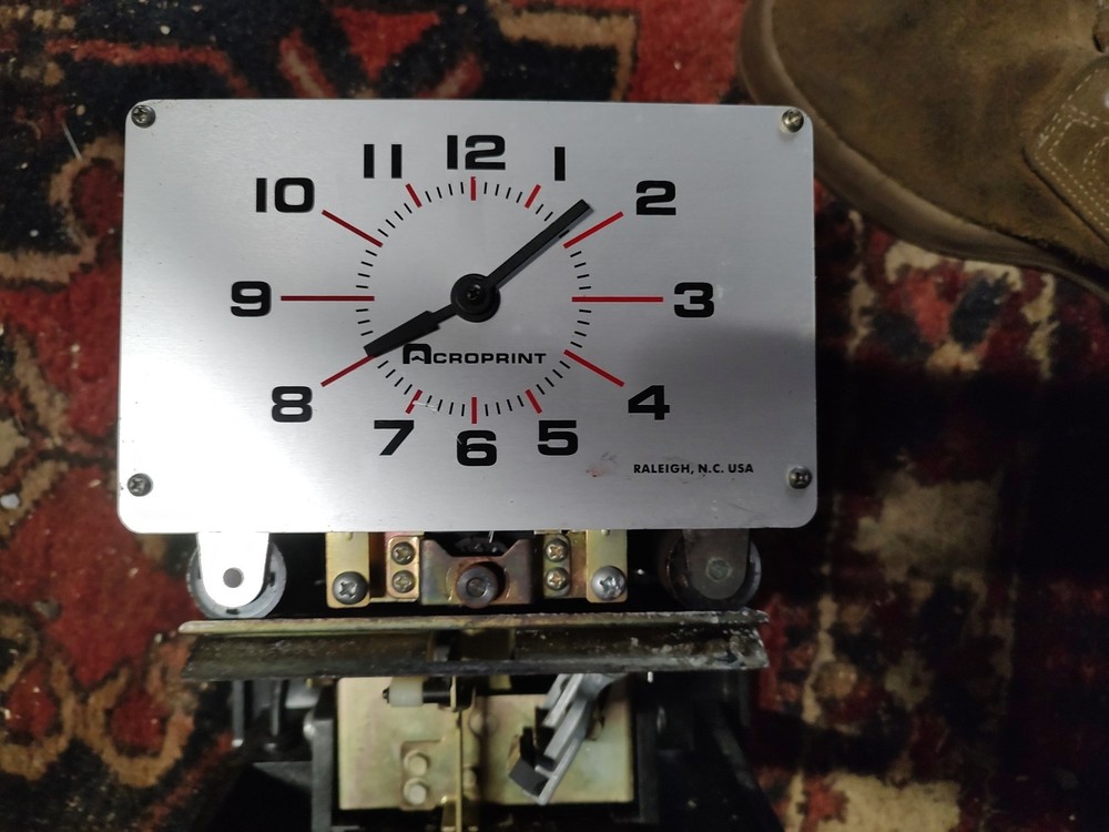 Acroprint Time Recorder Co. 150nr4 Old Time Clock