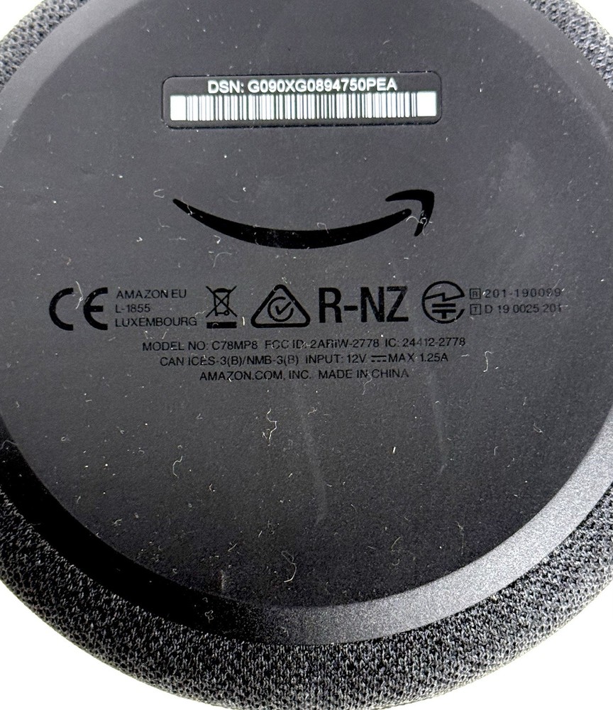 Amazon Echo Dot (3rd Gen) Alexa Smart Speaker & Power Cable (C78MP8) Tested