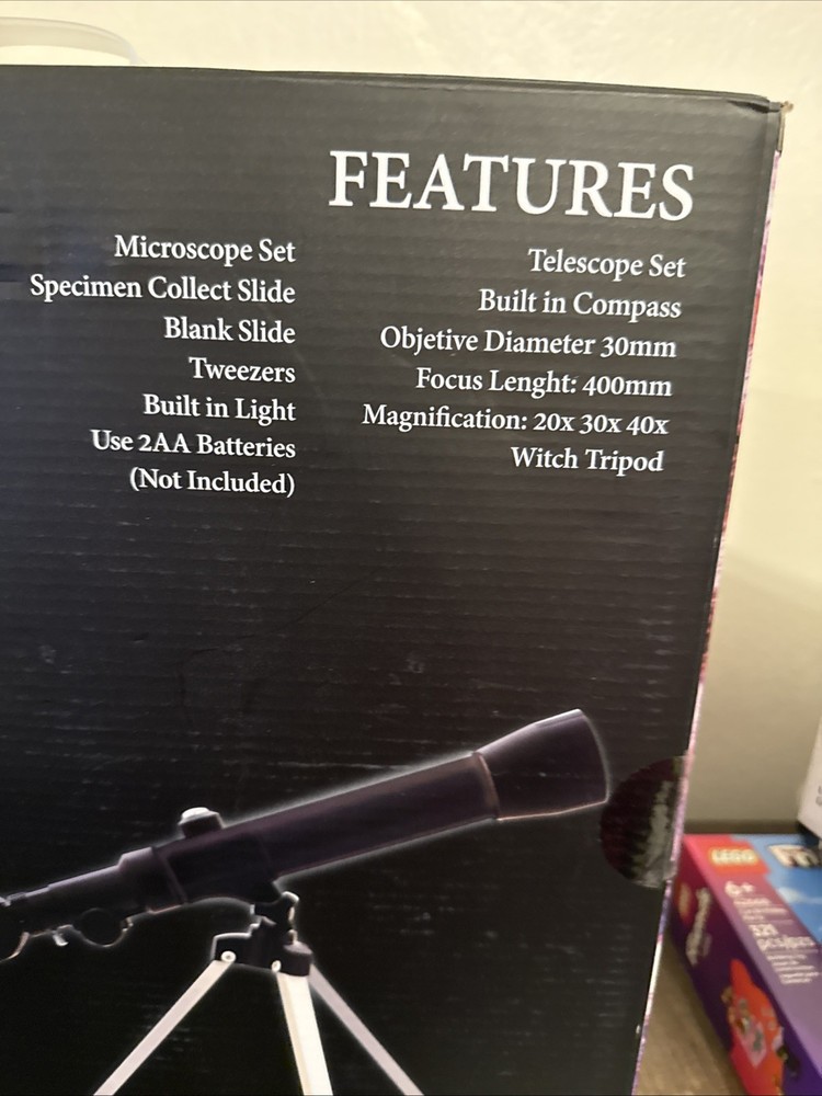 BRAIN GAMES TELESCOPE/MICROSCOPE SET. NEW