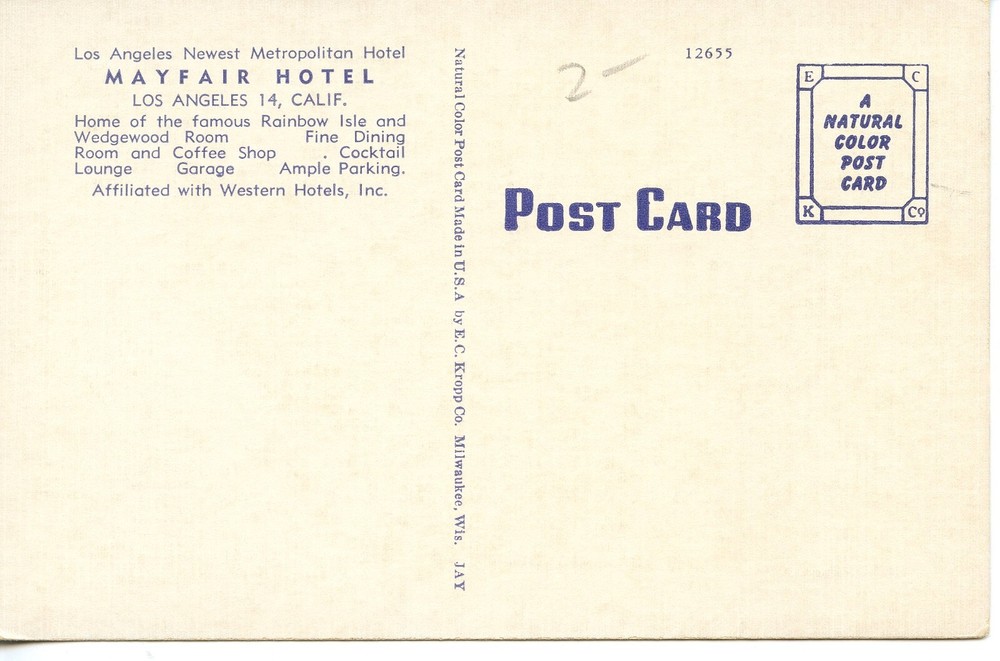 MAYFAIR HOTEL, LOS ANGELES, CA - PC340
