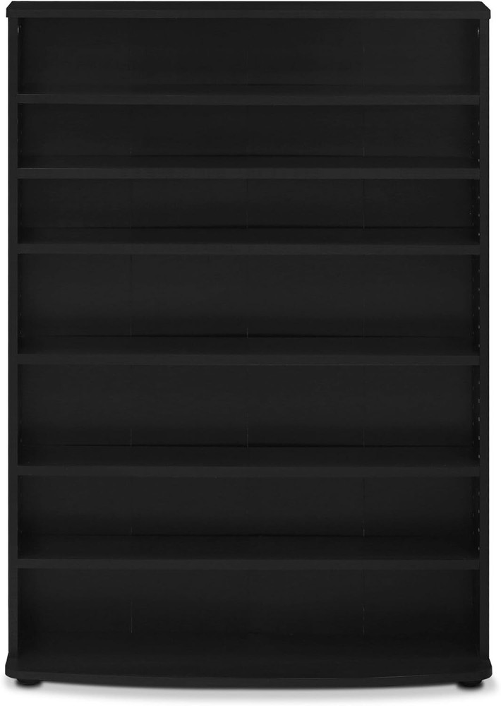 Versatile 6-Shelf Espresso Multimedia Storage Tower for Media Essentials=