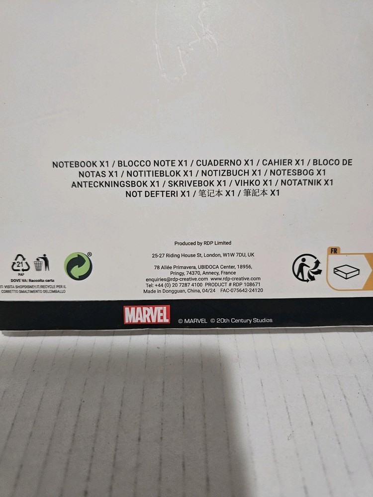 Deadpool WOLVERINE NOTEBOOK PROMOTIONAL