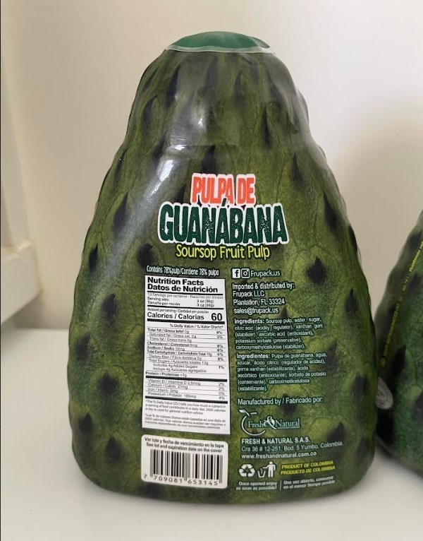2 PACK GUANABANA JUICE PULP + NECTAR