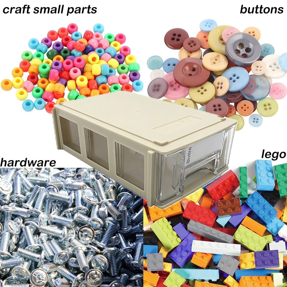 Stackable Storage Drawers Set of 20, Plastic Drawers Organizer for Small Part...