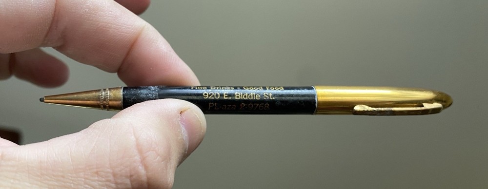 Forste’s Restaurant Mechanical Pencil 920 E Biddle St Baltimore MD