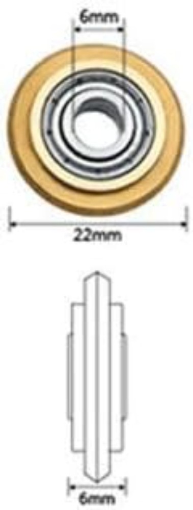 Precision Tile Cutter Wheel Replacement - 2pcs Tungsten Carbide with Titanium...