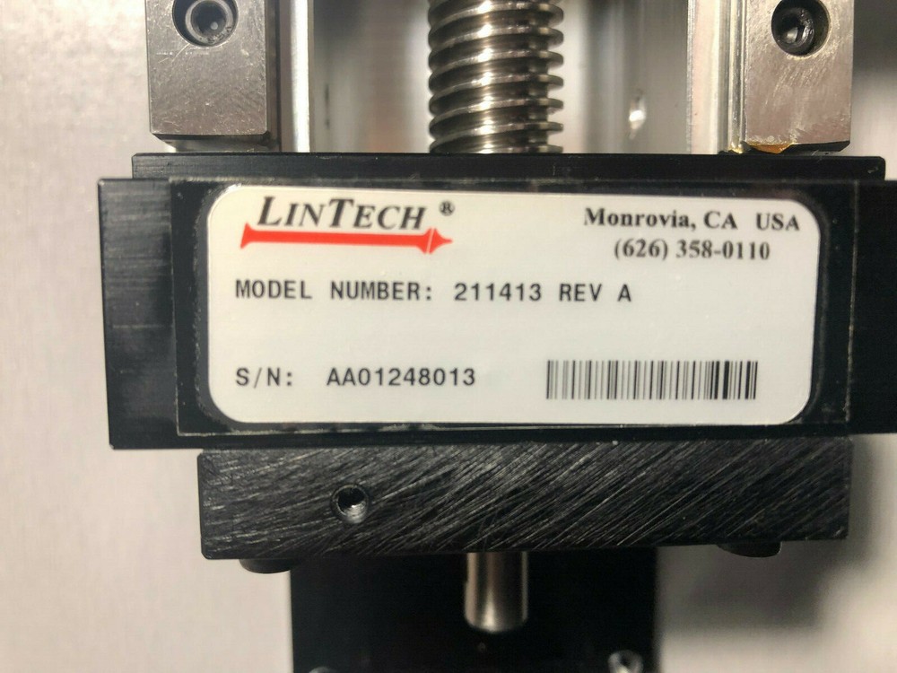 LINTECH Linear positioning table MODEL 211413 REV A