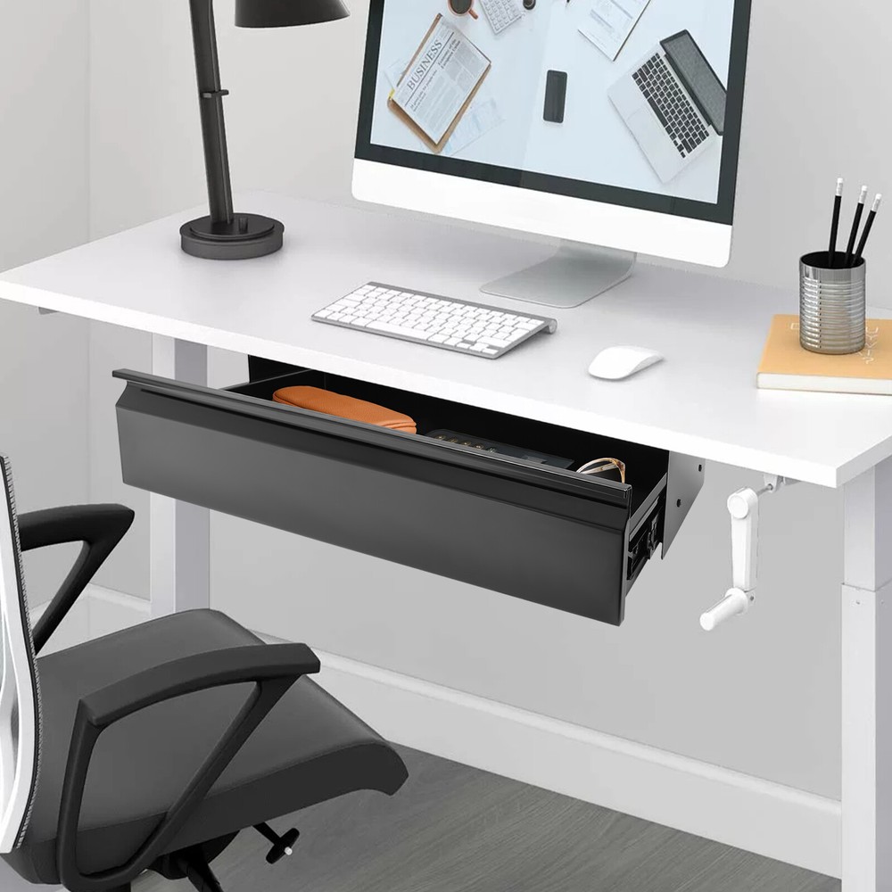 33?? Black Space Saver Sliding Under Desk Storage Drawer Pull-out Drawer