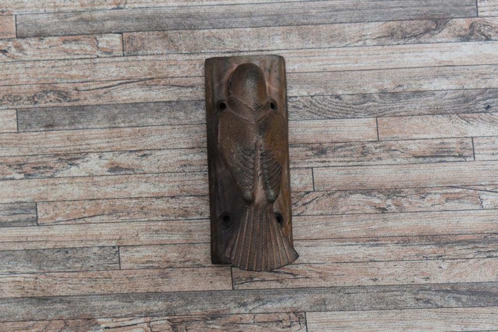 Cast Iron Woodpecker Bird Shape Door Gate Pull Handle Knocker Farm Barn Decor