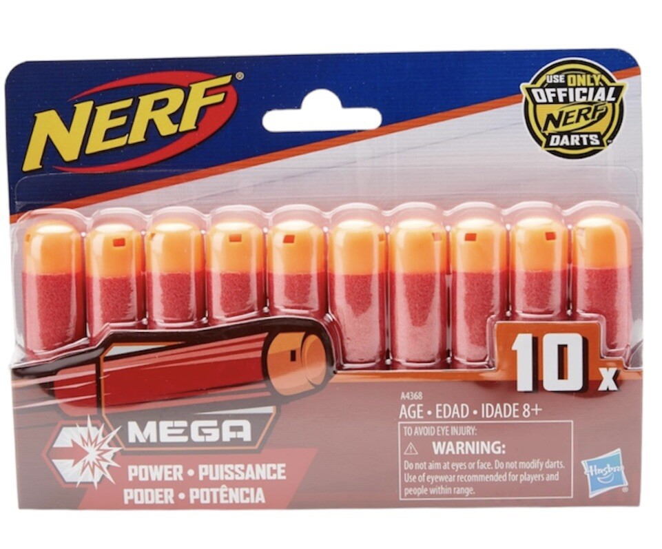 Nerf (A4368) Mega Dart Refill (10 pack) for Ages 8 and Up