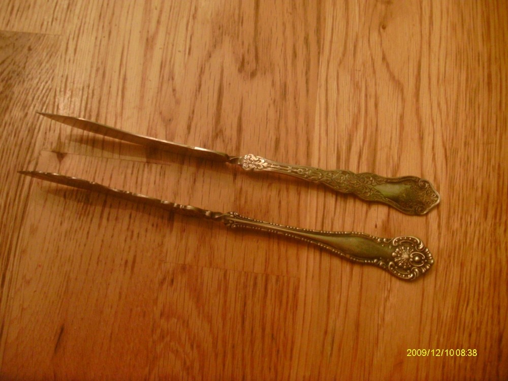 very old silver plate knife from colection