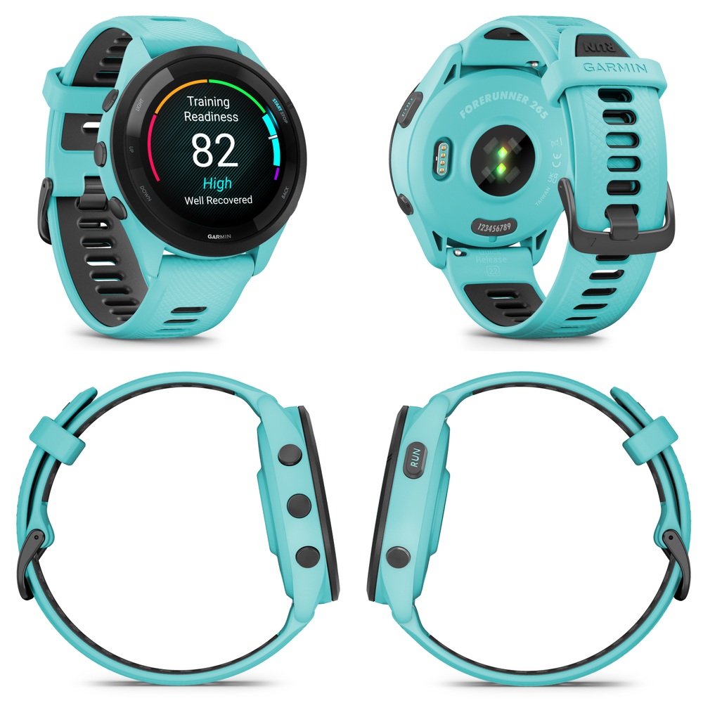 Garmin Forerunner 265 GPS Running Smartwatch AMOLED Display Aqua