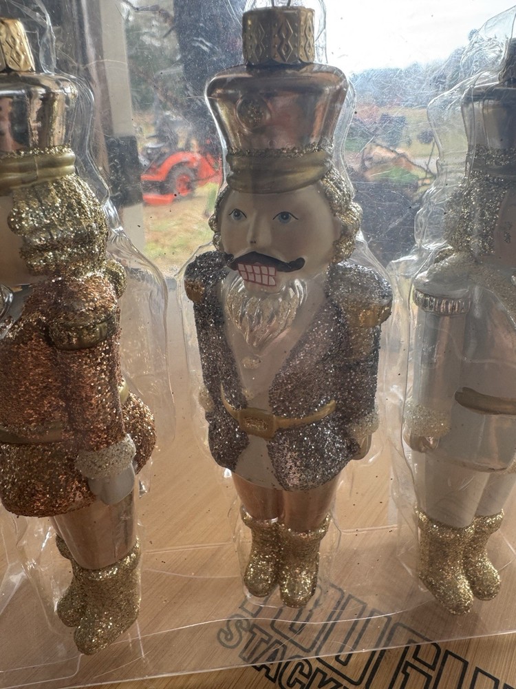 Ashland Nutcrackers 3 Gold Silver White 6”