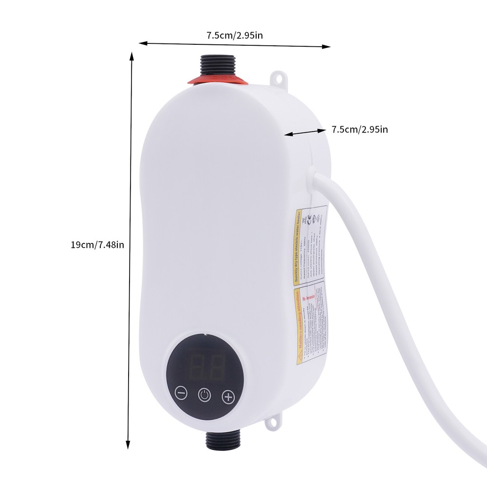 Tankless Water Heater,110V 3500W Mini Electric Tankless Instant Hot Water Heater