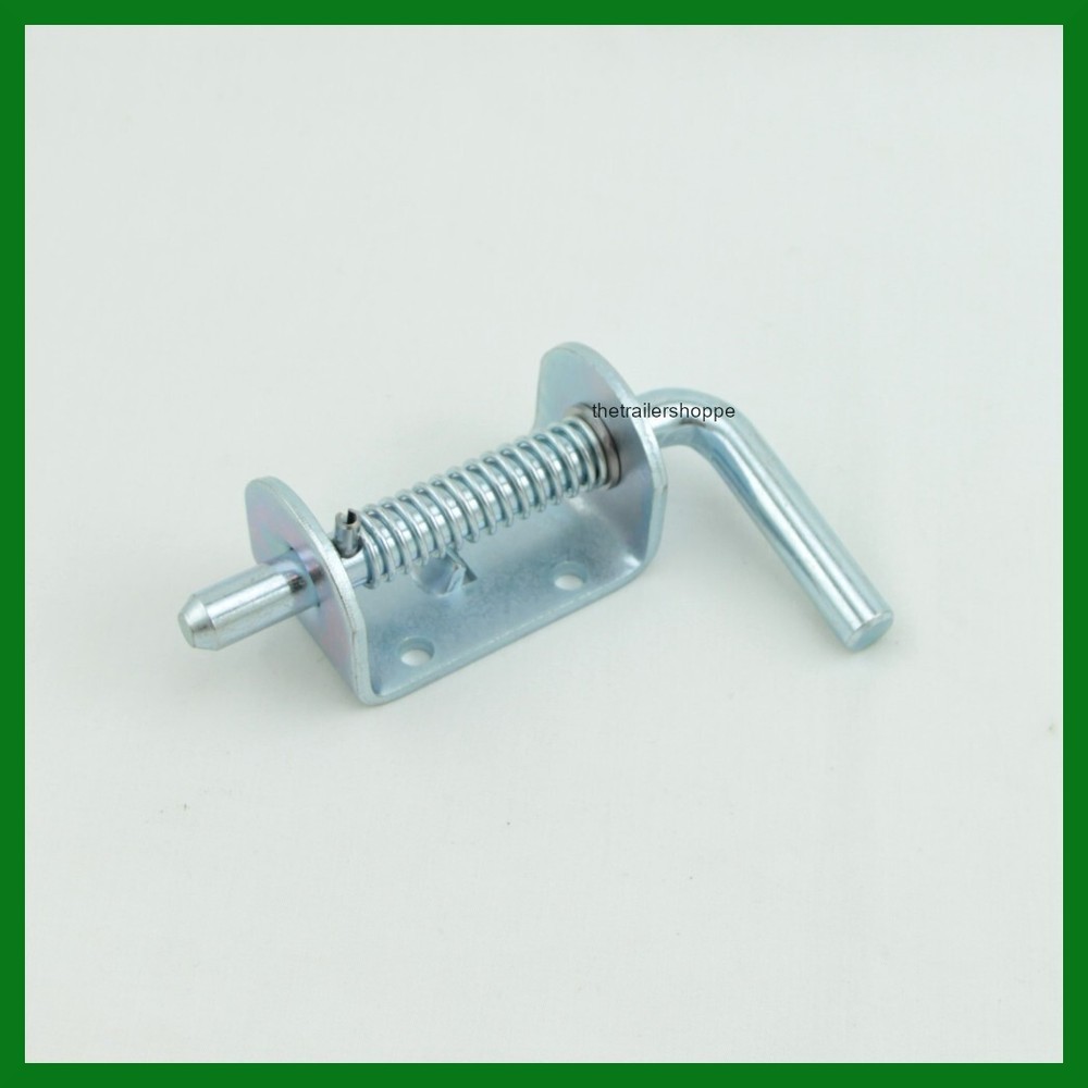 Zinc Plated 1/2" Spring Latch Assembly with Short Handle Bolt on Style B2595SH