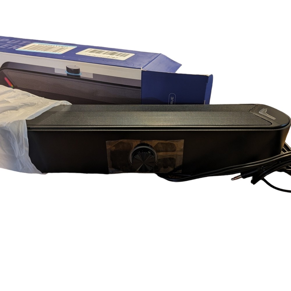 LENRUE Wired USB-Powered Computer Speaker A39 Pro in Black