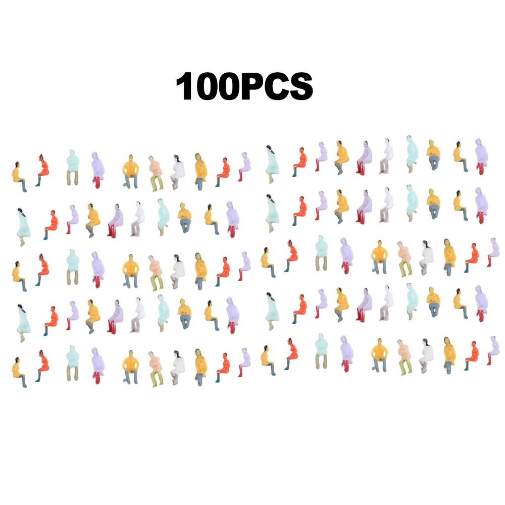 Painted Figures People Model Scale Sitting 100pcs ABS Model People Randomly Sent